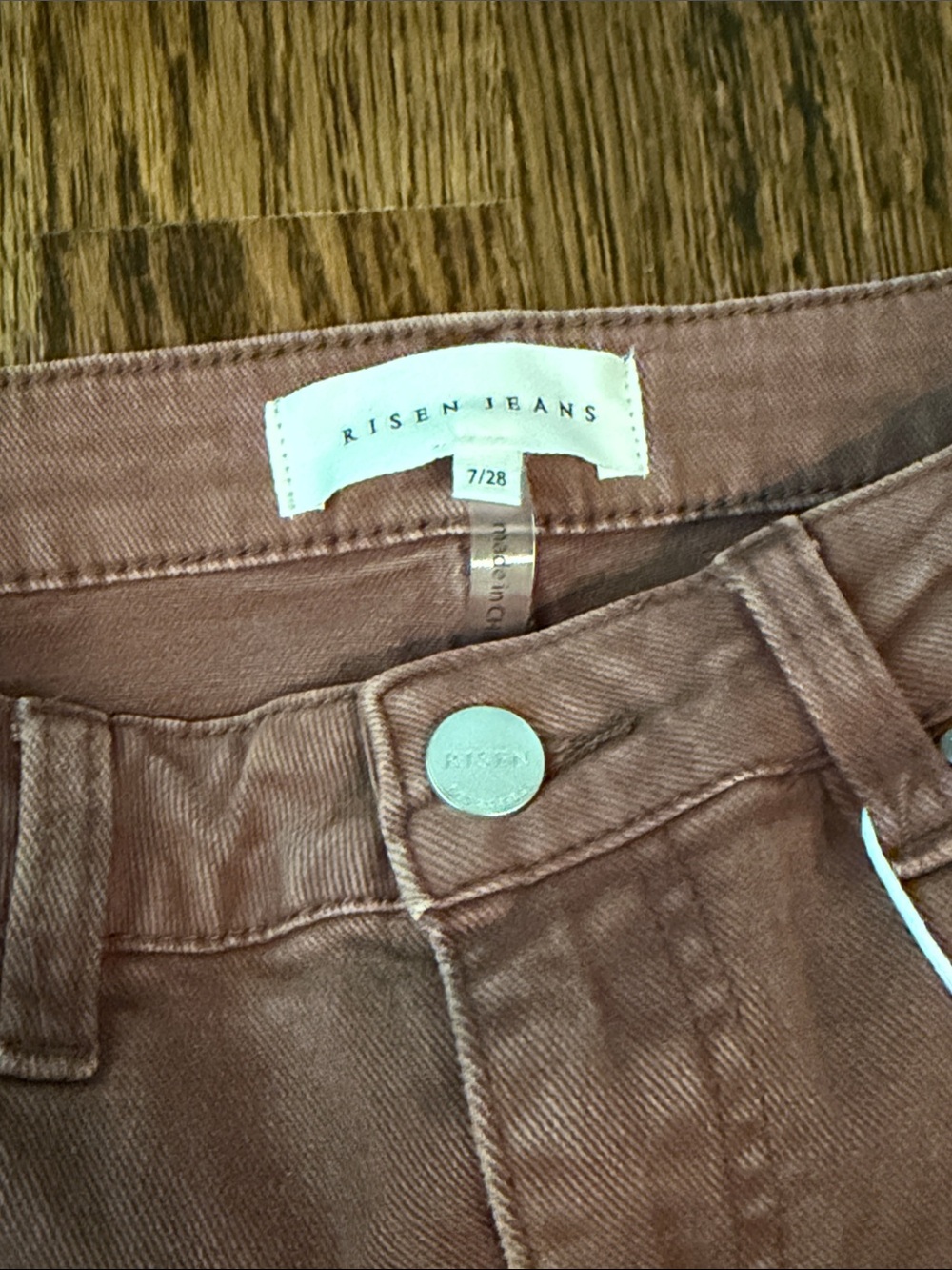 Risen washed plum Wide-Leg Painter Pants with Front Seams 7/28 - Picture 4 of 14